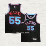 Jason Williams NO 55 Camiseta Sacramento Kings Ciudad 2020-21 Negro
