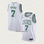 Jaylen Brown NO 7 Camiseta Boston Celtics Association 2021-22 Blanco