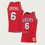 Julius Erving NO 6 Camiseta Philadelphia 76ers Mitchell & Ness 1982-83 Rojo