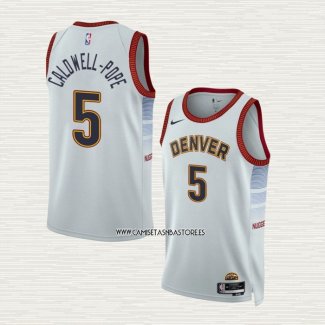 Kentavious Caldwell-Pope NO 5 Camiseta Denver Nuggets Ciudad 2022-23 Blanco