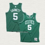 Kevin Garnett NO 5 Camiseta Boston Celtics Hardwood Classics Throwback Verde