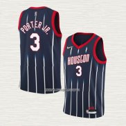 Kevin Porter JR. NO 3 Camiseta Houston Rockets Ciudad 2021-22 Azul