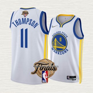 Klay Thompson NO 11 Camiseta Golden State Warriors Association 2022 NBA Finals Blanco