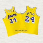 Kobe Bryant NO 24 Camiseta Los Angeles Lakers Amarillo