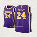 Kobe Bryant NO 24 Camiseta Nino Los Angeles Lakers Statement 2018 Violeta