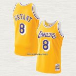 Kobe Bryant NO 8 Camiseta Los Angeles Lakers Mitchell & Ness 1996-97 Amarillo