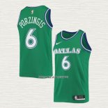 Kristaps Porzingis NO 6 Camiseta Dallas Mavericks Hardwood Classic 2020-21 Verde
