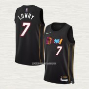 Kyle Lowry NO 7 Camiseta Miami Heat Ciudad 2021-22 Negro
