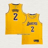 Kyrie Irving NO 2 Camiseta Los Angeles Lakers 75th Anniversary 2021-22 Amarillo
