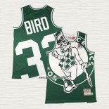 Larry Bird NO 33 Camiseta Boston Celtics Mitchell & Ness Big Face Verde