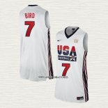 Larry Bird NO 7 Camiseta USA 1992 Blanco