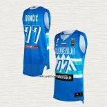 Luka Doncic NO 77 Camiseta Slovenia Tokyo 2021 Azul
