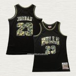 Michael Jordan NO 23 Camiseta Chicago Bulls Camuflaje Negro