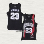 Michael Jordan NO 23 Camiseta Chicago Bulls Fashion Royalty Negro