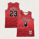 NO 23 Camiseta Chicago Bulls Hardwood Classic Bape Rojo