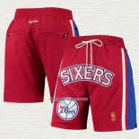 Pantalone Philadelphia 76ers Mitchell & Ness 1996-97 Rojo