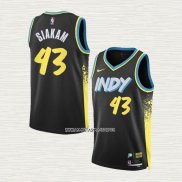 Pascal Siakam NO 43 Camiseta Indiana Pacers Ciudad 2023-24 Negro