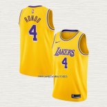 Rajon Rondo NO 4 Camiseta Los Angeles Lakers Icon Amarillo