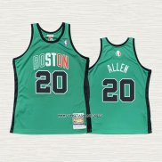 Ray Allen NO 20 Camiseta Boston Celtics Hardwood Classics Throwback 2007-08 Verde