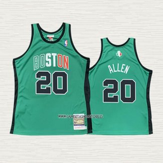 Ray Allen NO 20 Camiseta Boston Celtics Hardwood Classics Throwback 2007-08 Verde