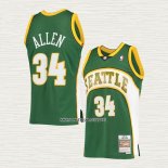 Ray Allen NO 34 Camiseta Seattle SuperSonics Mitchell & Ness 2006-07 Verde
