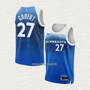 Rudy Gobert NO 27 Camiseta Minnesota Timberwolves Ciudad 2023-24 Azul