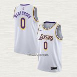 Russell Westbrook NO 0 Camiseta Los Angeles Lakers Association 2021 Blanco