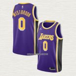 Russell Westbrook NO 0 Camiseta Los Angeles Lakers Statement 2021-22 Violeta