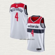 Russell Westbrook NO 4 Camiseta Washington Wizards Association 2020-21 Blanco