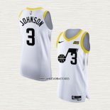 Stanley Johnson NO 3 Camiseta Utah Jazz Association Autentico 2022-23 Blanco