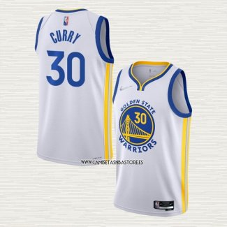 Stephen Curry NO 30 Camiseta Golden State Warriors Association 2021-22 Blanco