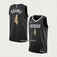 Steven Adams NO 4 Camiseta Memphis Grizzlies Ciudad 2023-24 Negro