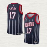 Tari Eason NO 17 Camiseta Houston Rockets Ciudad 2022-23 Negro