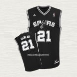 Tim Duncan NO 21 Camiseta San Antonio Spurs Retro Negro
