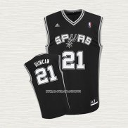 Tim Duncan NO 21 Camiseta San Antonio Spurs Retro Negro