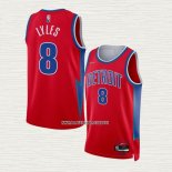Trey Lyles NO 8 Camiseta Detroit Pistons Ciudad 2021-22 Rojo