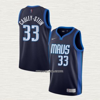 Willie Cauley-Stein NO 33 Camiseta Dallas Mavericks Earned 2020-21 Azul