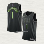 Zion Williamson NO 1 Camiseta New Orleans Pelicans Ciudad 2023-24 Negro