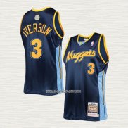 Allen Iverson NO 3 Camiseta Denver Nuggets Mitchell & Ness 2006-07 Azul2