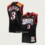 Allen Iverson NO 3 Camiseta Philadelphia 76ers Mitchell & Ness 2006 Negro