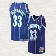 Alonzo Mourning NO 33 Camiseta Charlotte Hornets Mitchell & Ness Violeta