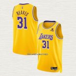Austin Reaves NO 31 Camiseta Los Angeles Lakers 75th Anniversary 2021-22 Amarillo