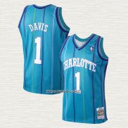 Baron Davis NO 1 Camiseta Charlotte Hornets Mitchell & Ness 1999-00 Verde