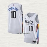 Ben Simmons NO 10 Camiseta Brooklyn Nets Ciudad 2022-23 Blanco