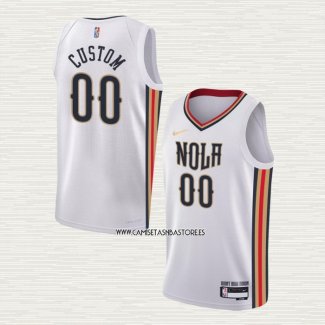 Camiseta New Orleans Pelicans Personalizada Ciudad 2021-22 Blanco