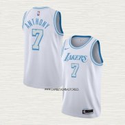Carmelo Anthony NO 7 Camiseta Los Angeles Lakers Ciudad 2020-21 Blanco