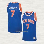 Carmelo Anthony NO 7 Camiseta New York Knicks Mitchell & Ness 2012-13 Azul