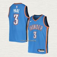 Chris Paul NO 3 Camiseta Nino Oklahoma City Thunder Icon Azul