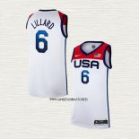 Damian Lillard NO 6 Camiseta USA 2021 Blanco