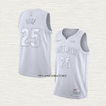 Derrick Rose NO 25 Camiseta Detroit Pistons MVP Blanco